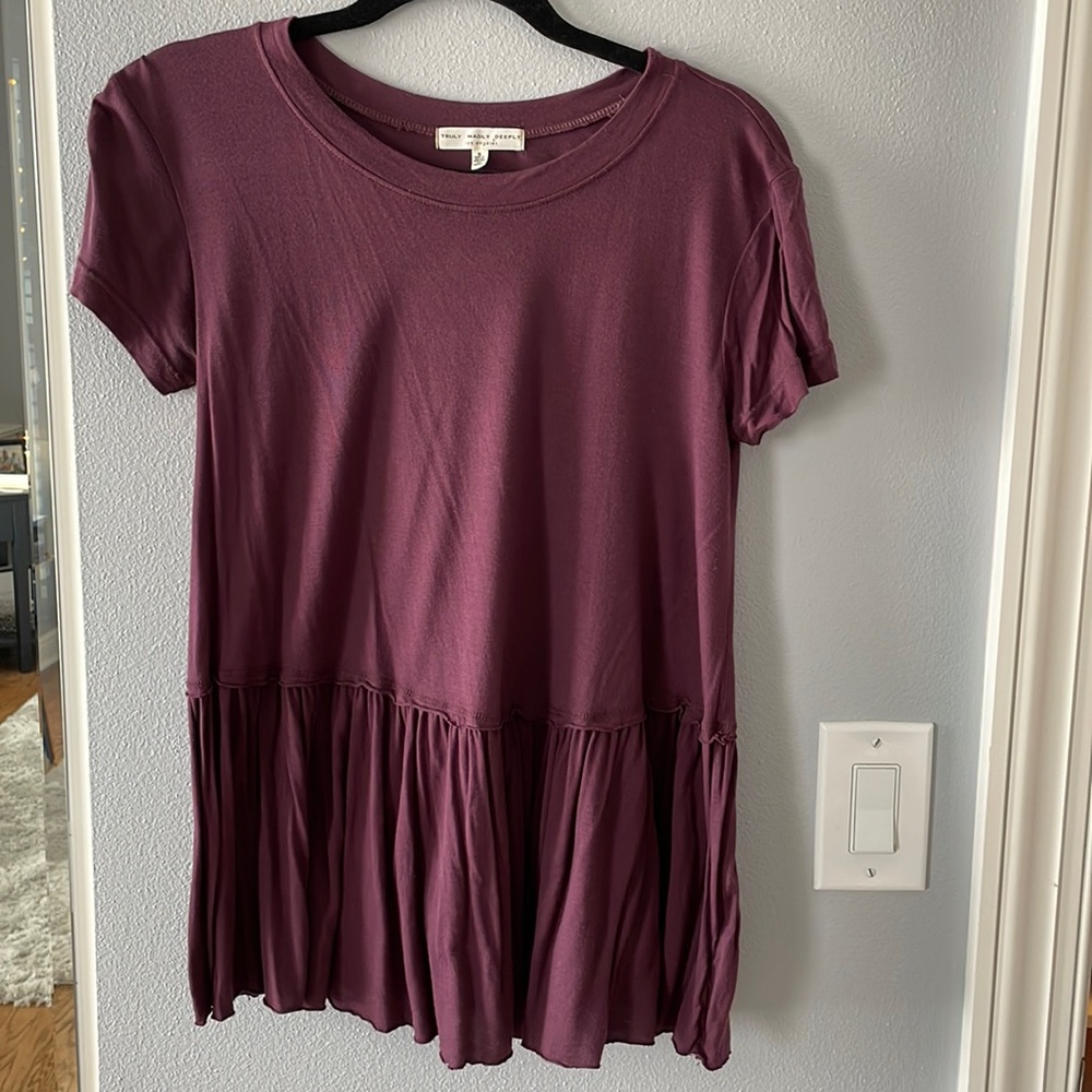 Truly Madly Deeply Peplum shirt